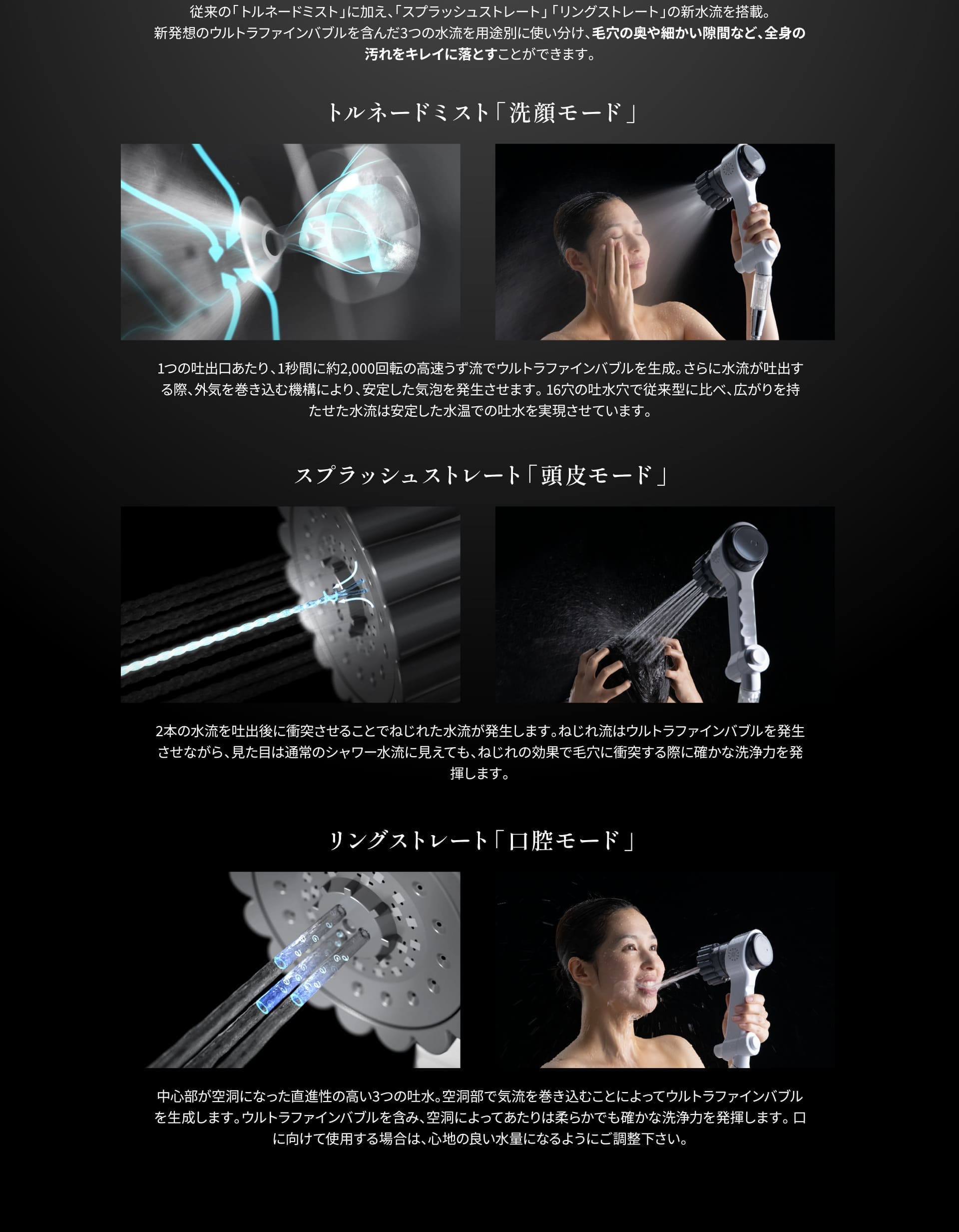 従来の「トルネードミスト」に加え、